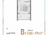 衡水时代广场二期B户型36-41㎡一室一厅一卫