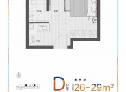 衡水时代广场二期D户型26-29㎡一室一厅一卫