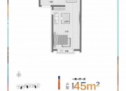 衡水时代广场二期I户型45㎡一室一厅一卫